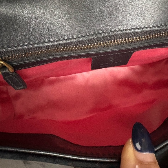 COPY - Gucci marmot black velvet chain two way bag size medium - Picture 14 of 15